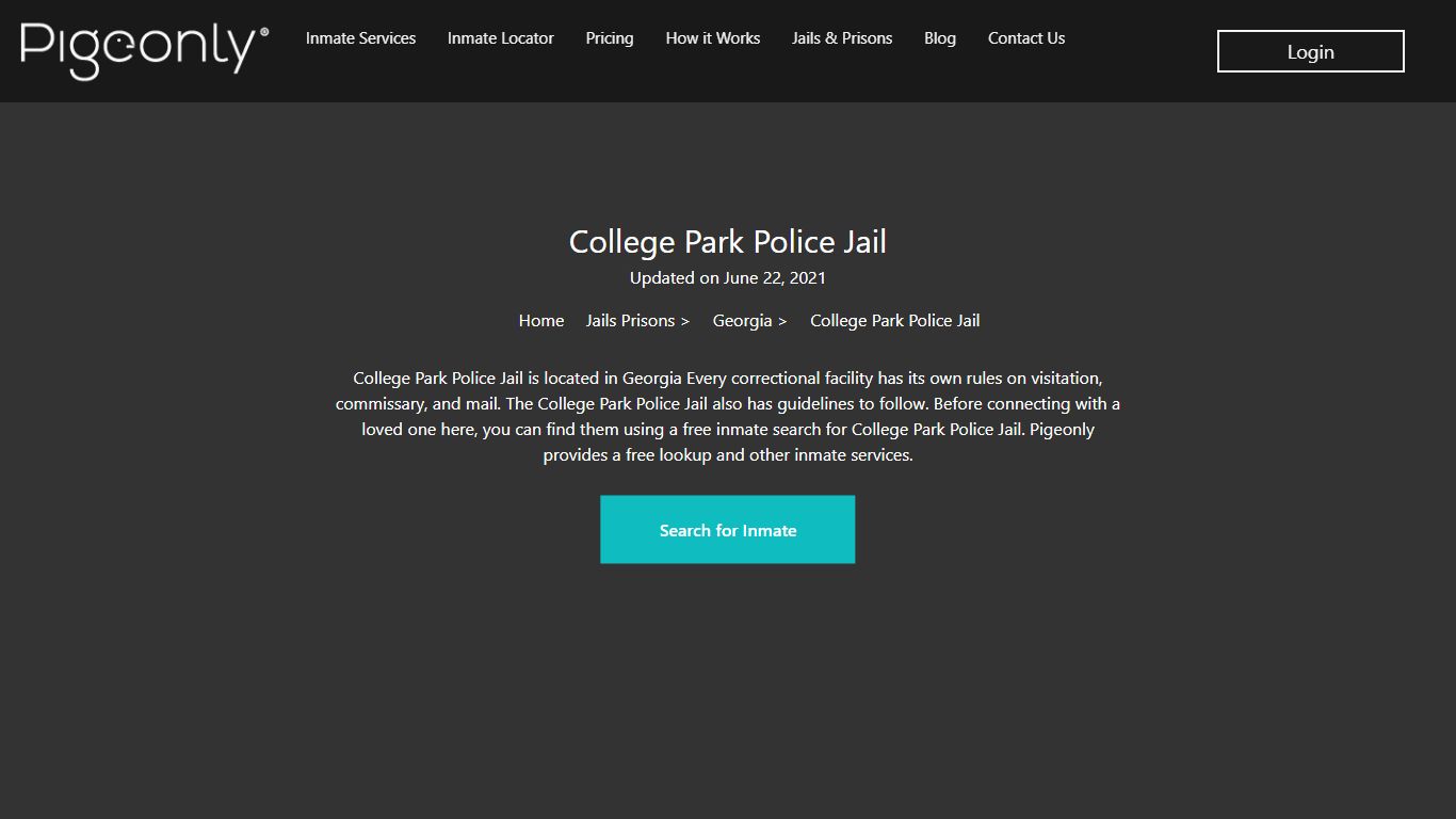 College Park Police Jail Inmate Search | Georgia