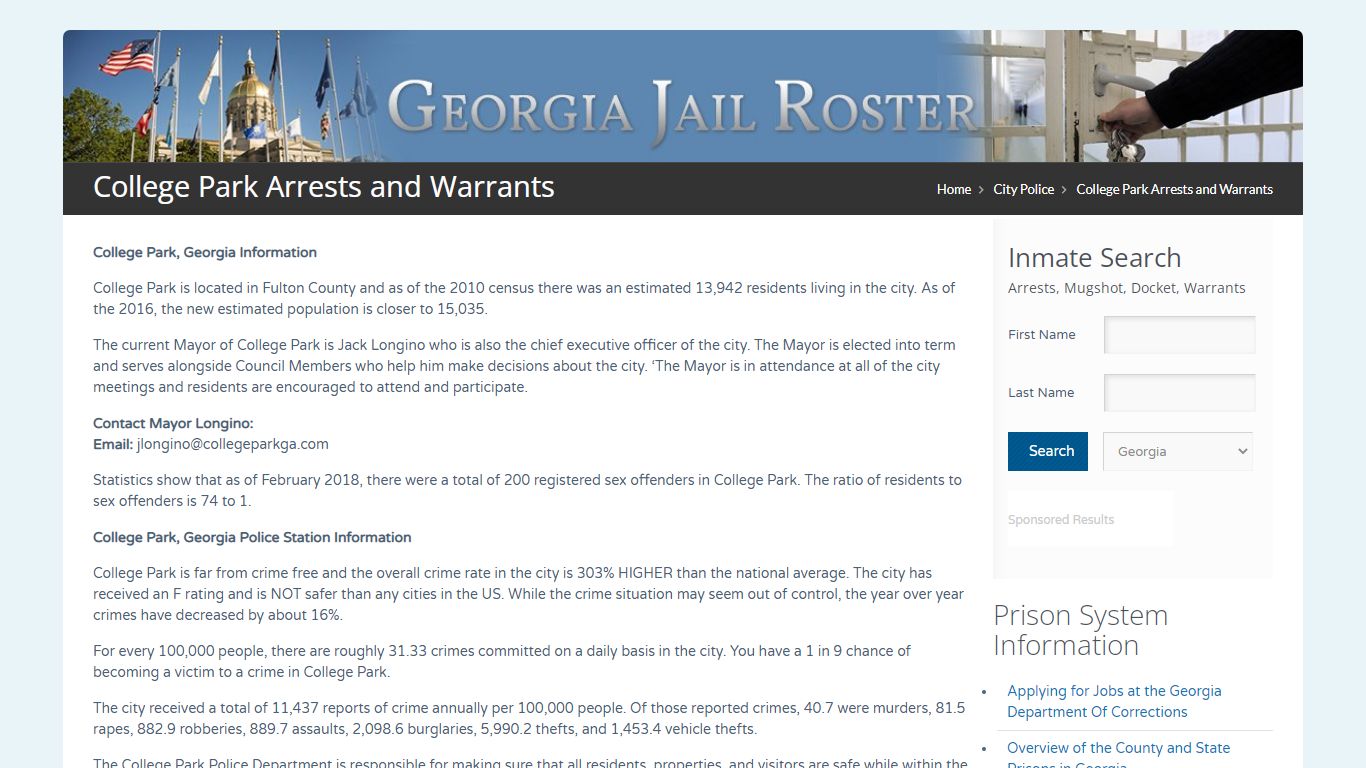 College Park Arrests and Warrants | Georgia Jail Inmate Search